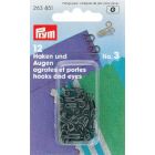 Haken en ogen middel zwart, 12 stuks Prym