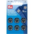 Drukkers 15 mm zwart, 6 stuks Prym