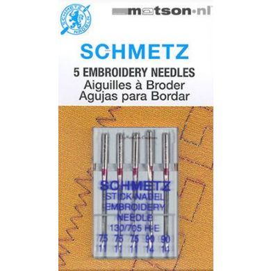 Schmetz borduurnaalden 75-90, 5 st