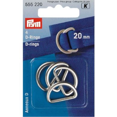 D-ringen 20 mm zilver Prym