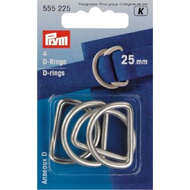 D-ringen 25 mm zilver Prym